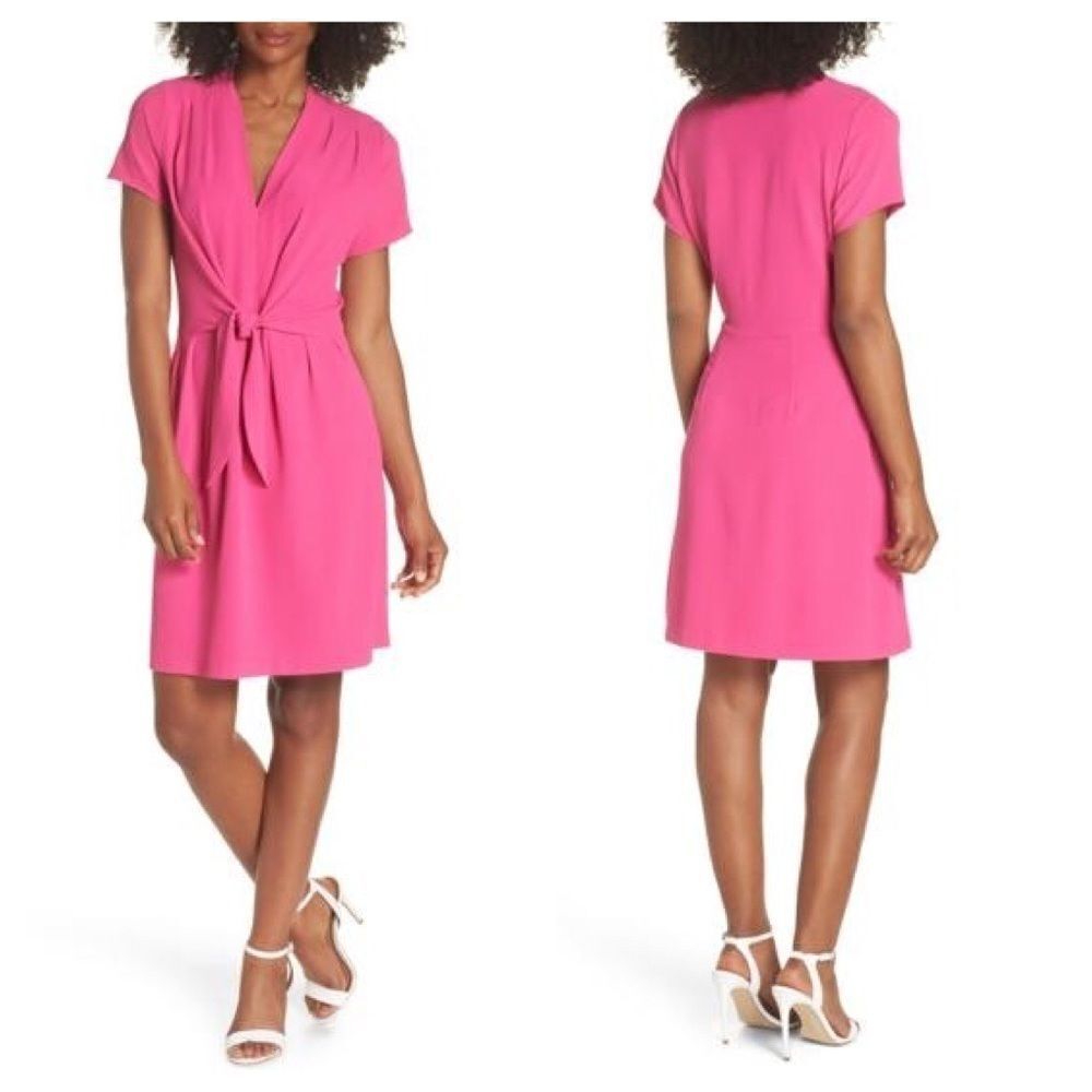 Felicity & Coco Tie Front Sheath Dress Size Medium